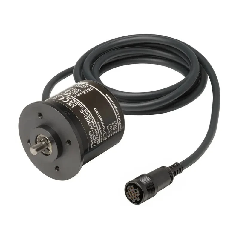 Omron E6CP Series Absolute Encoder 24V DC, 256 Pulses Per Revolution, Open Collector Signal, Solid Shaft 6 mm E6CP