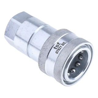 RS PRO Steel Hydraulic Quick Connect Coupling Female BSP 1/2 in, 250 bar 745-4693