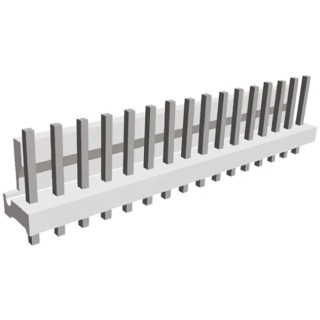 TE Connectivity MTA-156 Series Straight Through Hole Pin Header 16 Contacts 3.96 mm Pitch 1 Row Unshrouded 1-640445-6