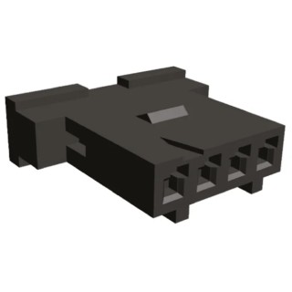 TE Connectivity Female Connector Housing, 2.54 mm Pitch, 4 Way, 1 Row Straight 1-88859-0