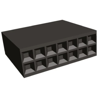 TE Connectivity AMPMODU MOD IV Female Connector Housing 2.54 mm Pitch 14 Way 2 Row Straight 1-87456-0