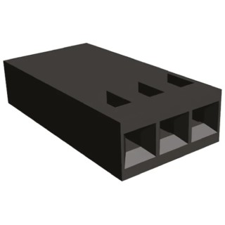 TE Connectivity AMPMODU MOD IV Female Connector Housing, 2.54 mm Pitch, 3 Way, 1 Row Straight 87499-6