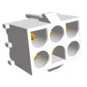 TE Connectivity Universal MATE-N-LOK Series Straight Through Hole PCB Header, 6 Contacts, 6.35 mm Pitch, 3 Row 641970-3