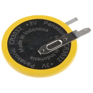 Panasonic CR3032 Lithium Manganese Dioxide Button Battery, 3 V, 500 mAh, 30 mm Diameter CR-3032/VCN
