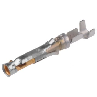 TE Connectivity Female Crimp Circular Connector Contact, Contact Size 16, Wire Size 20, 24AWG, 13A, 250V, Gold 66399-4