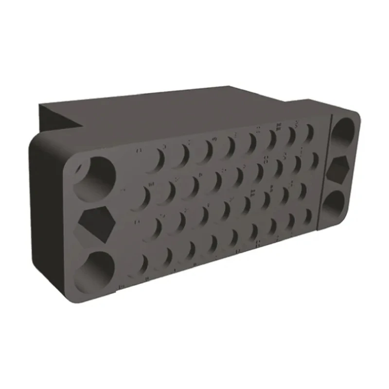 TE Connectivity M Series Straight Panel Housing 34-Contact 4 Row 3.81 mm Pitch Solder 1-201357-1