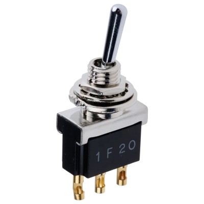 TE Connectivity Panel Mount Toggle Switch SPDT On-On Solder Terminal 250 V ac 2-6437630-0