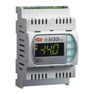 Carel PID Temperature Controller Panel, DIN Rail Mount 2 Input, 2 Output Relay 24V 8A DN33 