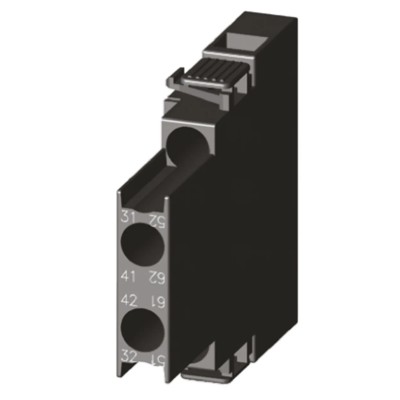Siemens Auxiliary Contact, 2 Contact, 2 NC, Snap Mount, 10 A, 600 V DC, 690 V AC, 3RH2921-1DA02