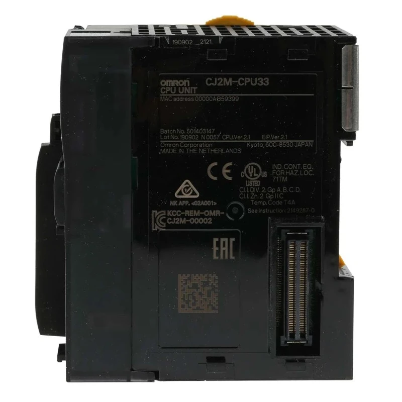 Omron Programmable Logic Controller PLC CPU Pulse Output 40kB Memory USB 2.0 Panel Mount CJ2M