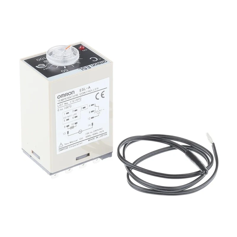 Omron Bi-Metallic Thermostat +100°C Max Off Operation, On, 10 A, Bracket Mount E5L-A 0-100