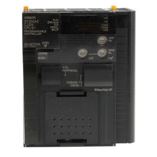 Omron CJ2M Series PLC CPU Pulse Output, Panel Mount, USB 2.0 Communication, 700mA Output Current 