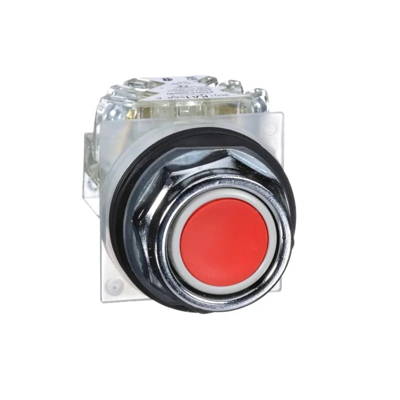 Schneider Electric Harmony 9001K Series Push Button Switch, Spring Return, 30 mm Cutout, 1 CO, Red LED, IP66 9001KR1RH13
