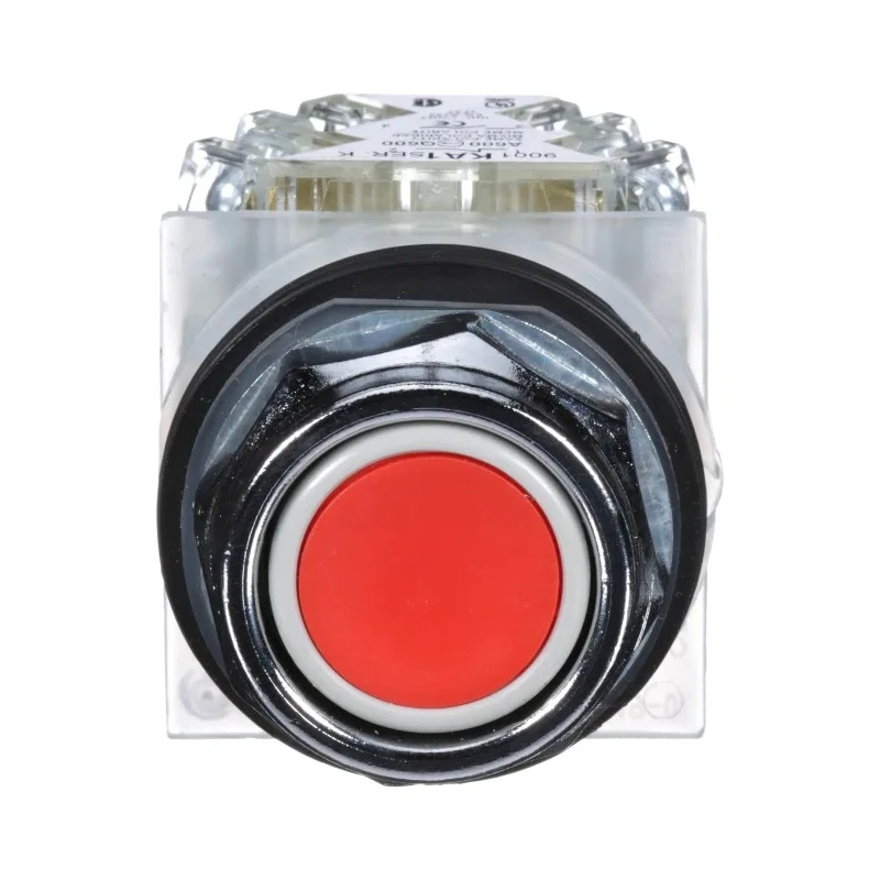 Schneider Electric Harmony 9001K Series Push Button Switch, Spring Return, 30 mm Cutout, 1 CO, Red LED, IP66 9001KR1RH13