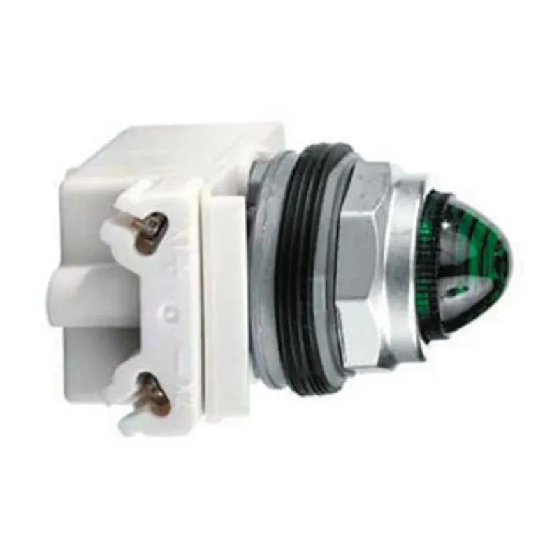 Schneider Electric Panel Mount Green LED Pilot Light, Harmony 9001K Series, 30 mm Cutout, 125/240V AC, IP66, Round 9001KP40G9
