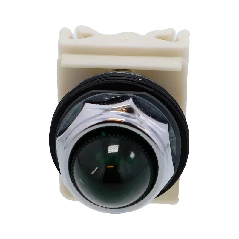 Schneider Electric Panel Mount Green LED Pilot Light, Harmony 9001K Series, 30 mm Cutout, 125/240V AC, IP66, Round 9001KP40G9
