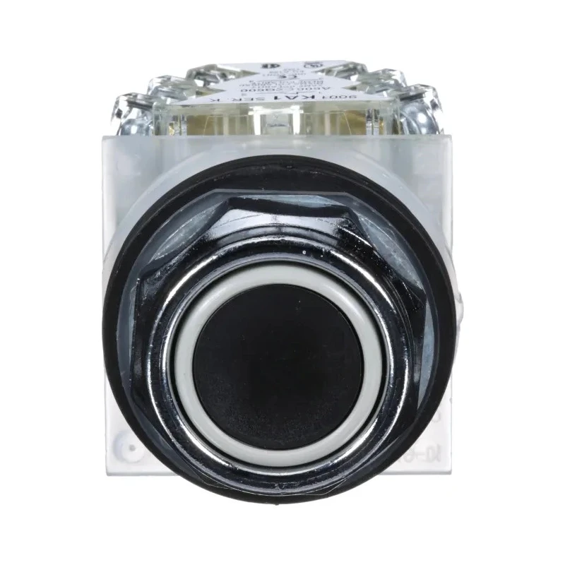 Schneider Electric Harmony 9001K Series Push Button Switch, Spring Return, 30 mm Cutout, 1 CO, Black LED, IP66 9001KR1BH13