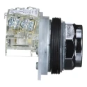 Schneider Electric Harmony 9001K Series Push Button Switch, Spring Return, 30 mm Cutout, 1 CO, Black LED, IP66 9001KR1BH13