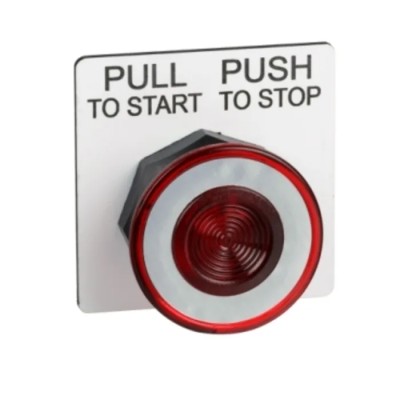 Schneider Electric Harmony 9001SK Series Illuminated Maintained Mushroom Push Button Switch, Panel Mount, 30 mm 9001SKR9R