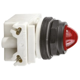 Schneider Electric Panel Mount Red LED Pilot Light Harmony 9001SK 30 mm Cutout IP66 120 V ac/dc 9001SKP38LRR9