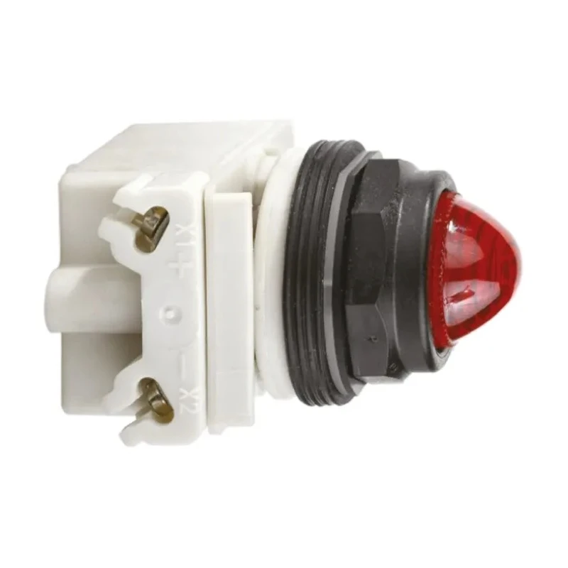 Schneider Electric Panel Mount Red LED Pilot Light Harmony 9001SK 30 mm Cutout IP66 120 V ac/dc 9001SKP38LRR9