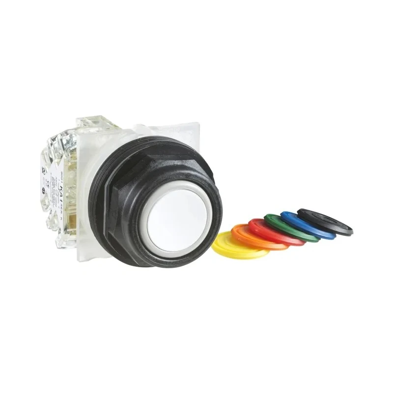 Schneider Electric Harmony 9001SK Series Illuminated Push Button Switch, Spring Return, Panel Mount, 30 mm 9001SKR1UH13