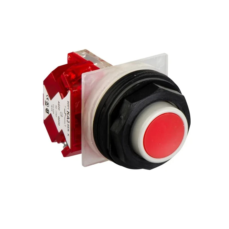 Schneider Electric Harmony 9001SK Series Illuminated Push Button Switch, Spring Return, Panel Mount, 30 mm 9001SKR3RH6