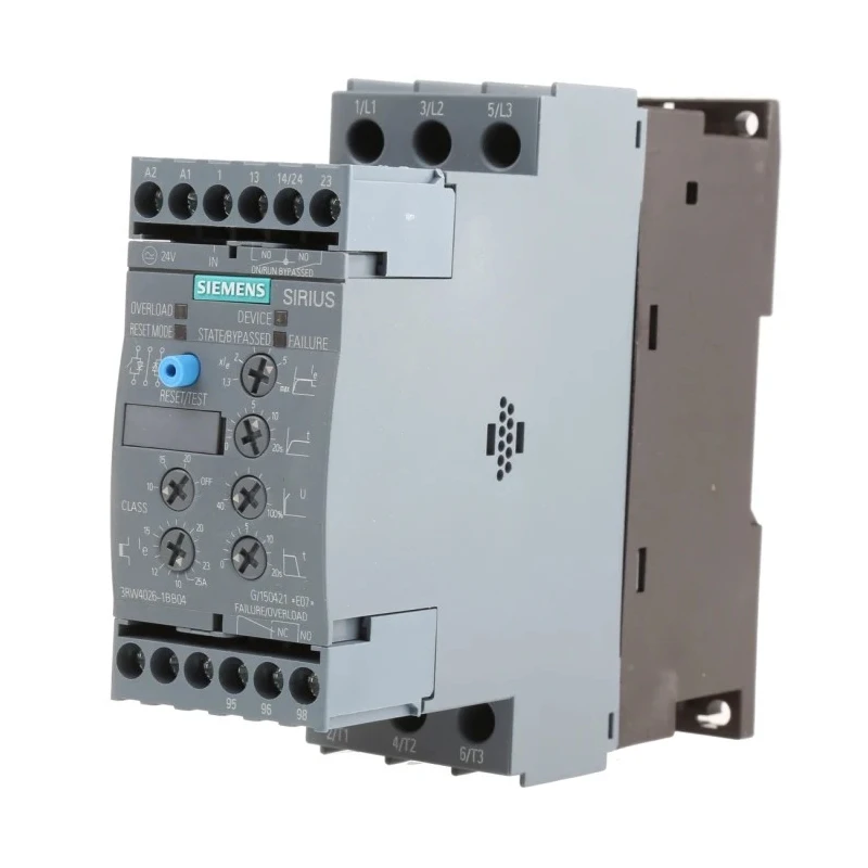 Siemens Soft Starter 400V AC, 11 kW, 3 Phase, Chassis Mount, IP20, Compact 3RW4026-1BB04