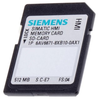 Siemens Memory Card 512MB 3.6V Compatible with HMI Wincc Flexible 2008 SP1 OP77 TP/OP 277 MP 377 6AV6671-8XB10-0AX1