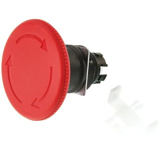 Omron Emergency Stop Push Button Head, Illuminated Red Plastic, IP65, 60 mm Diameter, Turn Reset Actuation A22E-L