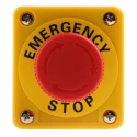Omron Emergency Stop Push Button Panel Mount SPDT Twist Release Actuation IP65 Red A22E-M-11B