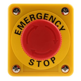 Omron Emergency Stop Push Button Panel Mount SPDT Twist Release Actuation IP65 Red A22E-M-11B