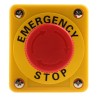 Omron Emergency Stop Push Button Panel Mount SPDT Twist Release Actuation IP65 Red A22E-M-11B