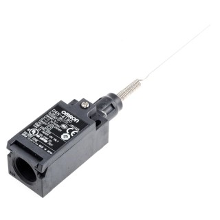 Omron Limit Switch with Cats Whisker Actuator 1 NO/1 NC IP67 Metal Stainless Steel Resin Housing 
