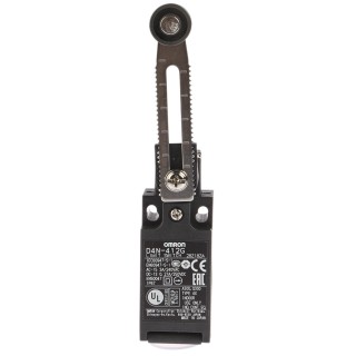 Omron D4n Series Adjustable Roller Lever Limit Switch, 1 NO/1 NC Contact, IP67, Plastic Housing, 4A 