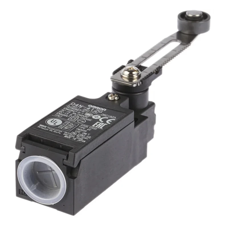 Omron D4n Series Adjustable Roller Lever Limit Switch, 1 NO/1 NC Contact, IP67, Plastic Housing, 4A 