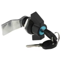 RS PRO Black Metal and Plastic Cylinder Key Locking Handle for Steel Enclosures 746-7380