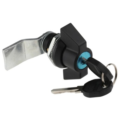 RS PRO Black Metal and Plastic Cylinder Key Locking Handle for Steel Enclosures 746-7380