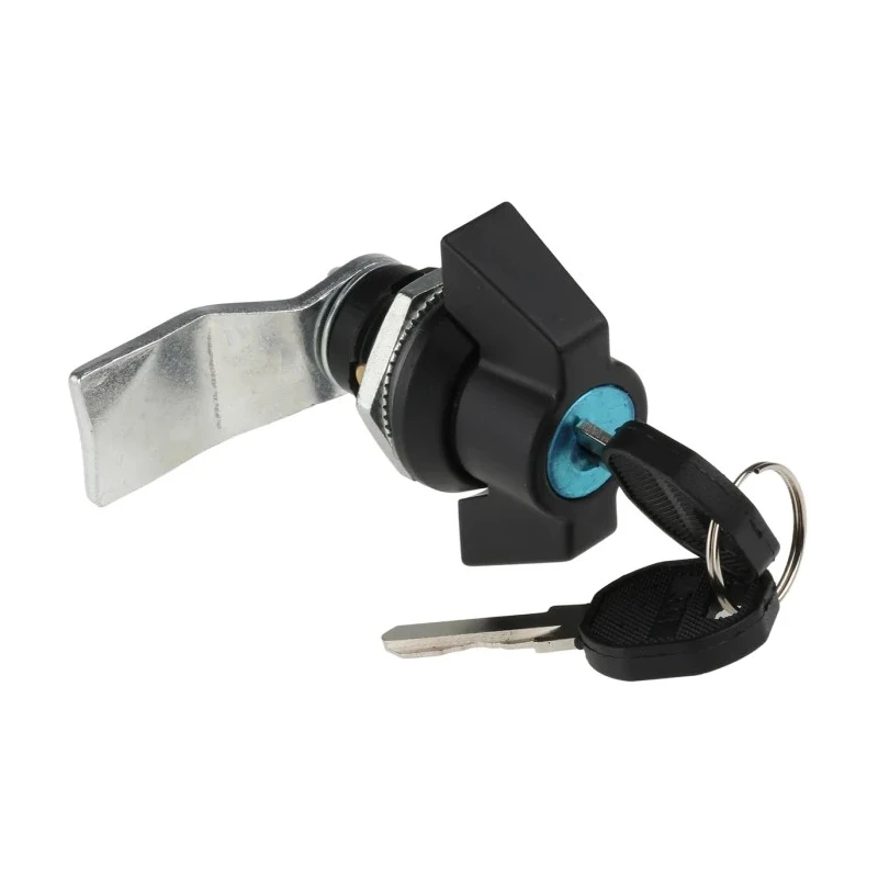 RS PRO Black Metal and Plastic Cylinder Key Locking Handle for Steel Enclosures 746-7380