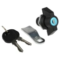 RS PRO Black Metal and Plastic Cylinder Key Locking Handle for Steel Enclosures 746-7380
