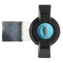 RS PRO Black Metal and Plastic Cylinder Key Locking Handle for Steel Enclosures 746-7380