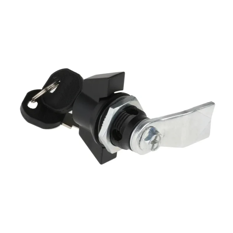 RS PRO Black Metal and Plastic Cylinder Key Locking Handle for Steel Enclosures 746-7380