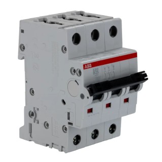 ABB System Pro M Compact S200 Miniature Circuit Breaker, 3-Pole, 25A, Type B, 400V AC, 10 kA 2CDS253001R0255 S203-B25