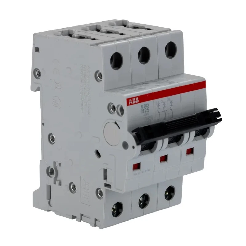 ABB System Pro M Compact S200 Miniature Circuit Breaker, 3-Pole, 25A, Type B, 400V AC, 10 kA 2CDS253001R0255 S203-B25