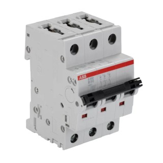 ABB System Pro M Compact S200 Miniature Circuit Breaker 3-Pole 50A Type B 400V AC 10kA Breaking 2CDS253001R0505 S203-B50