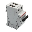 ABB System Pro M Compact S200 Miniature Circuit Breaker, 2-Pole, 3A, Type C, 440V AC, 125V DC, 6 kA 2CDS252001R0034 S202-C3