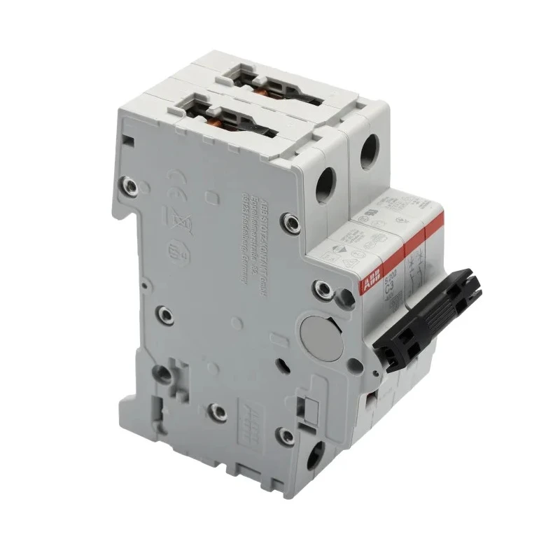 ABB System Pro M Compact S200 Miniature Circuit Breaker, 2-Pole, 3A, Type C, 440V AC, 125V DC, 6 kA 2CDS252001R0034 S202-C3