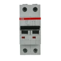 ABB System Pro M Compact S200 Miniature Circuit Breaker, 2-Pole, 2A Current Rating, Type C Tripping 2CDS252001R0024 S202-C2