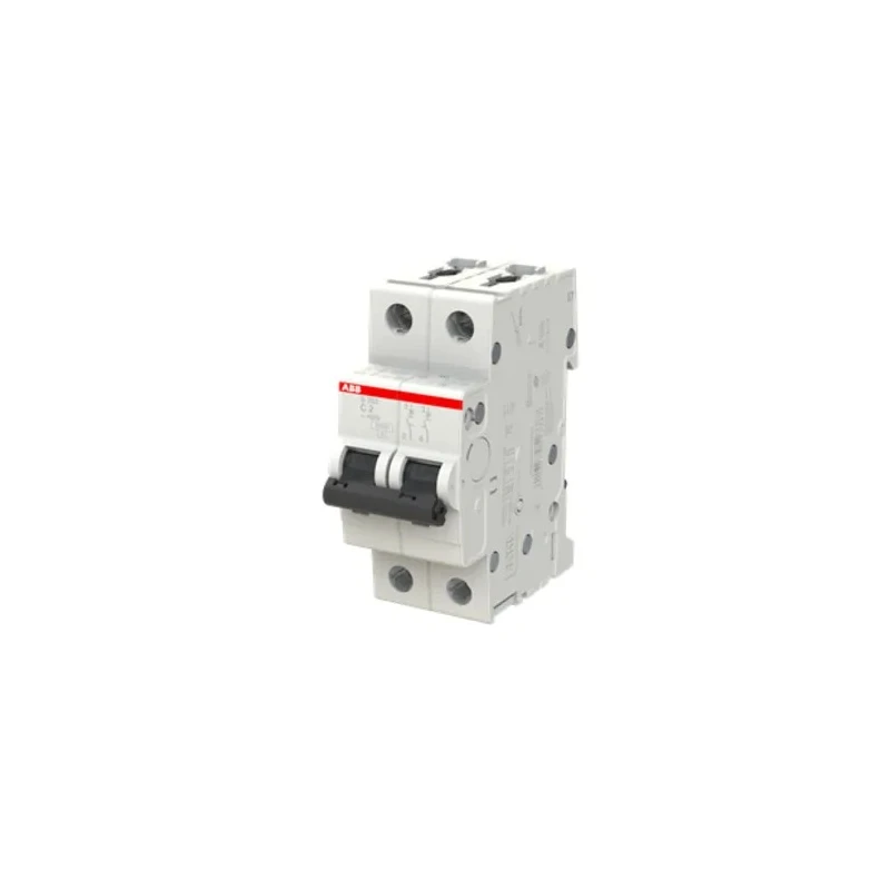 ABB System Pro M Compact S200 Miniature Circuit Breaker, 2-Pole, 2A Current Rating, Type C Tripping 2CDS252001R0024 S202-C2