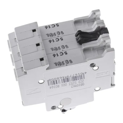 ABB System Pro M Compact S200 Miniature Circuit Breaker 3-Pole 16A Type C 400V AC 6 kA Breaking 2CDS253001R0164 S203-C16